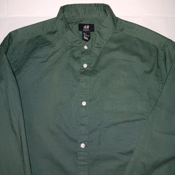 H&M RELAXED FIT BUTTON DOWN SHIRT - Picture 7 of 8